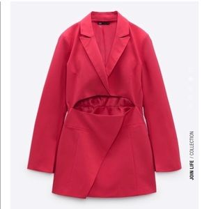 Zara Hot Pink Blazer Dress XS